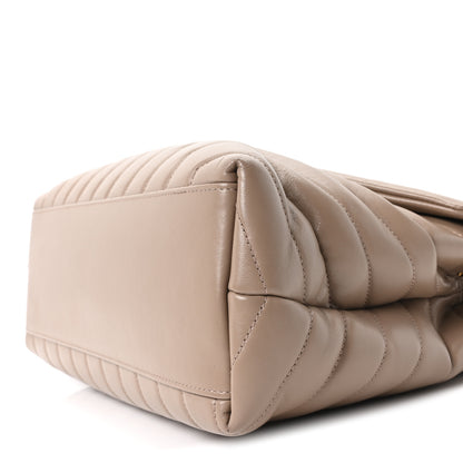 Saint Laurent Calfskin Y Quilted Monogram Medium Loulou Chain Satchel Dusty Grey 10 of 10