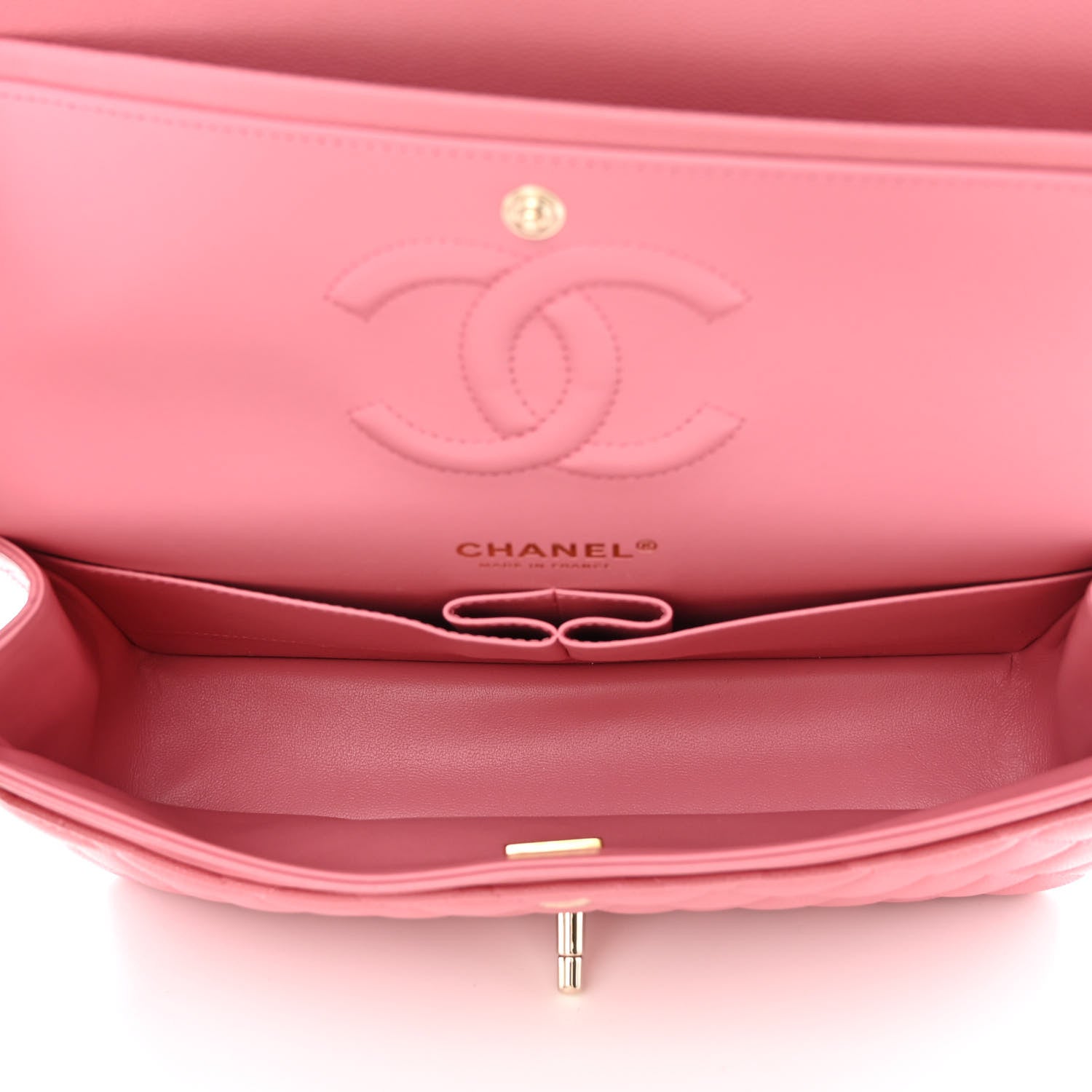 Chanel Caviar Quilted Medium Double Flap Pink 5 of 13