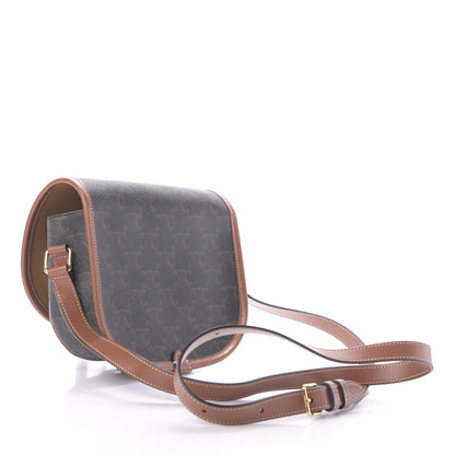 Celine Triomphe Canvas Medium Folco Bag Tan 3 of 9