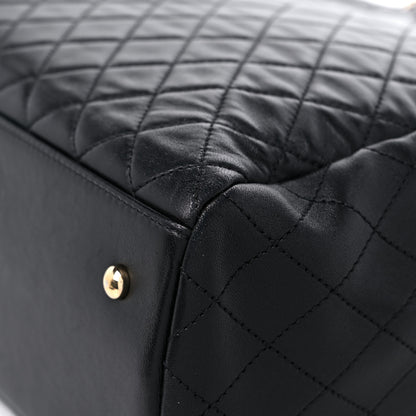 Chanel Lambskin Quilted Large Drawstring Bag Black 11 of 12