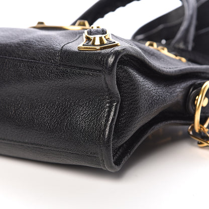 Balenciaga Chevre Gold Metallic Edge Hardware Mini City Black 9 of 13