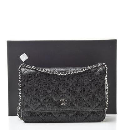 Chanel Caviar Quilted Wallet On Chain WOC Black 12 of 12