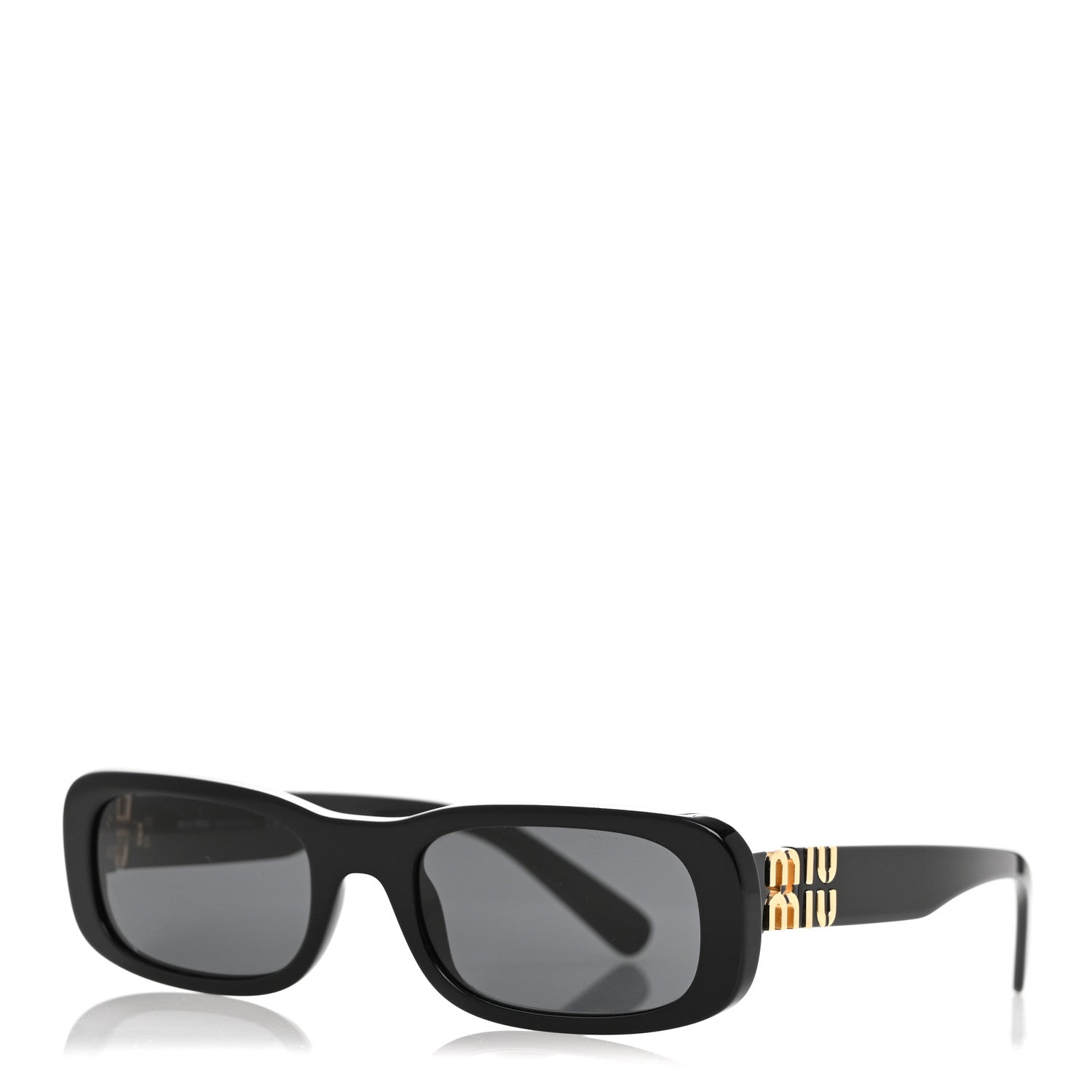 Miu Miu Acetate Rectangle Sunglasses SMU 08Z  Black 1 of 7