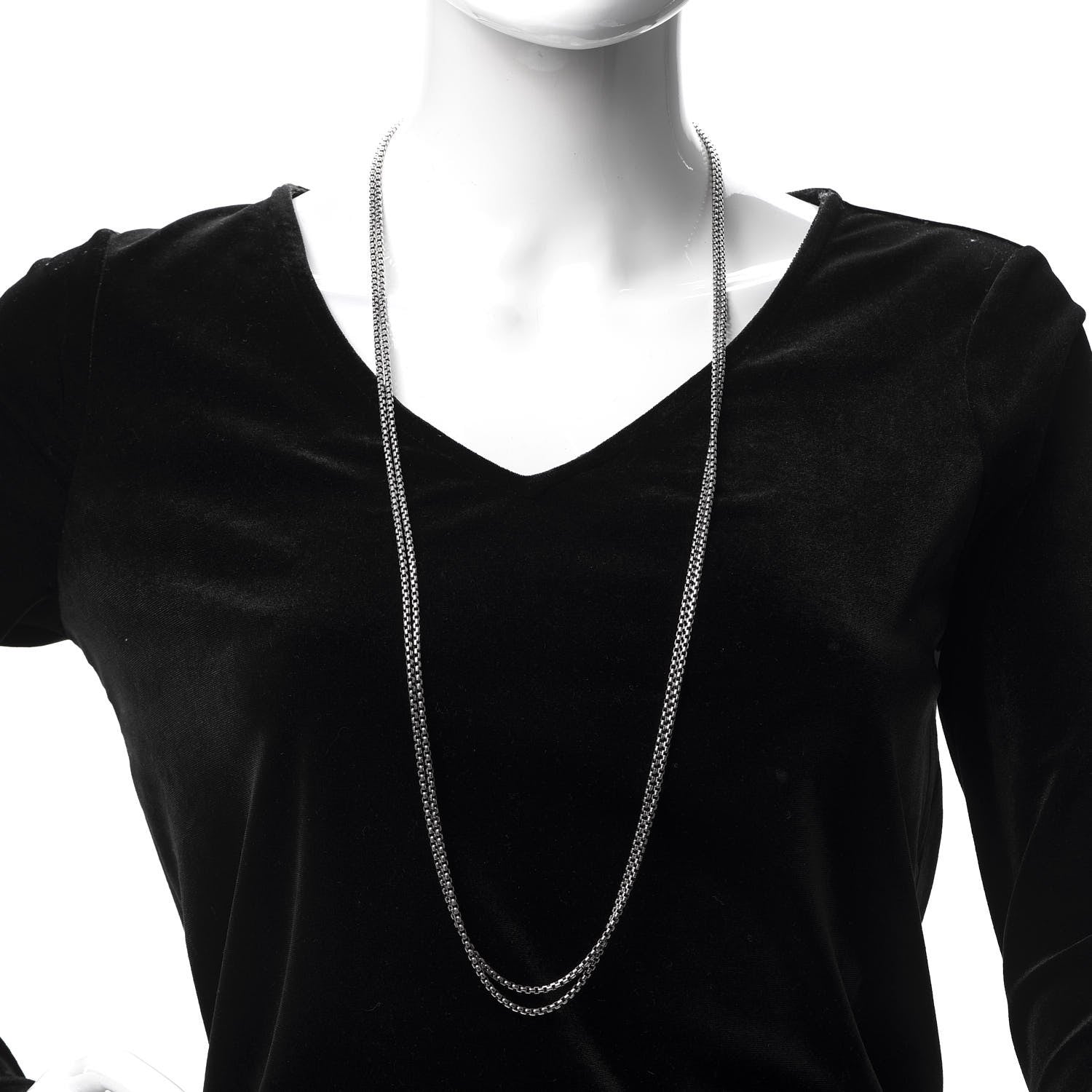 David Yurman Sterling Silver 14K Yellow Gold 2.7mm Box Chain Necklace 72" 2 of 5
