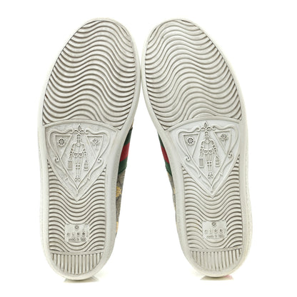 Gucci GG Supreme Monogram Bees Ayers Web Womens Ace Sneakers 36 Beige Oro Green Red 5 of 10