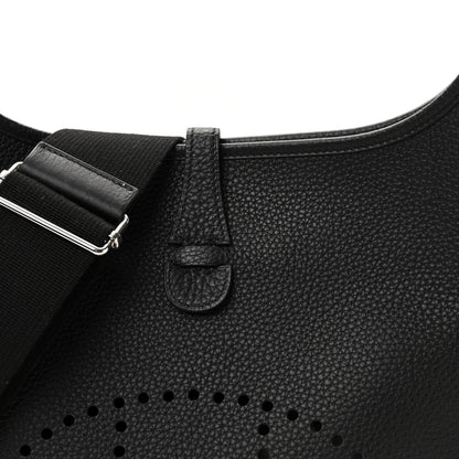 Hermes Taurillon Clemence Evelyne III PM Black 8 of 10