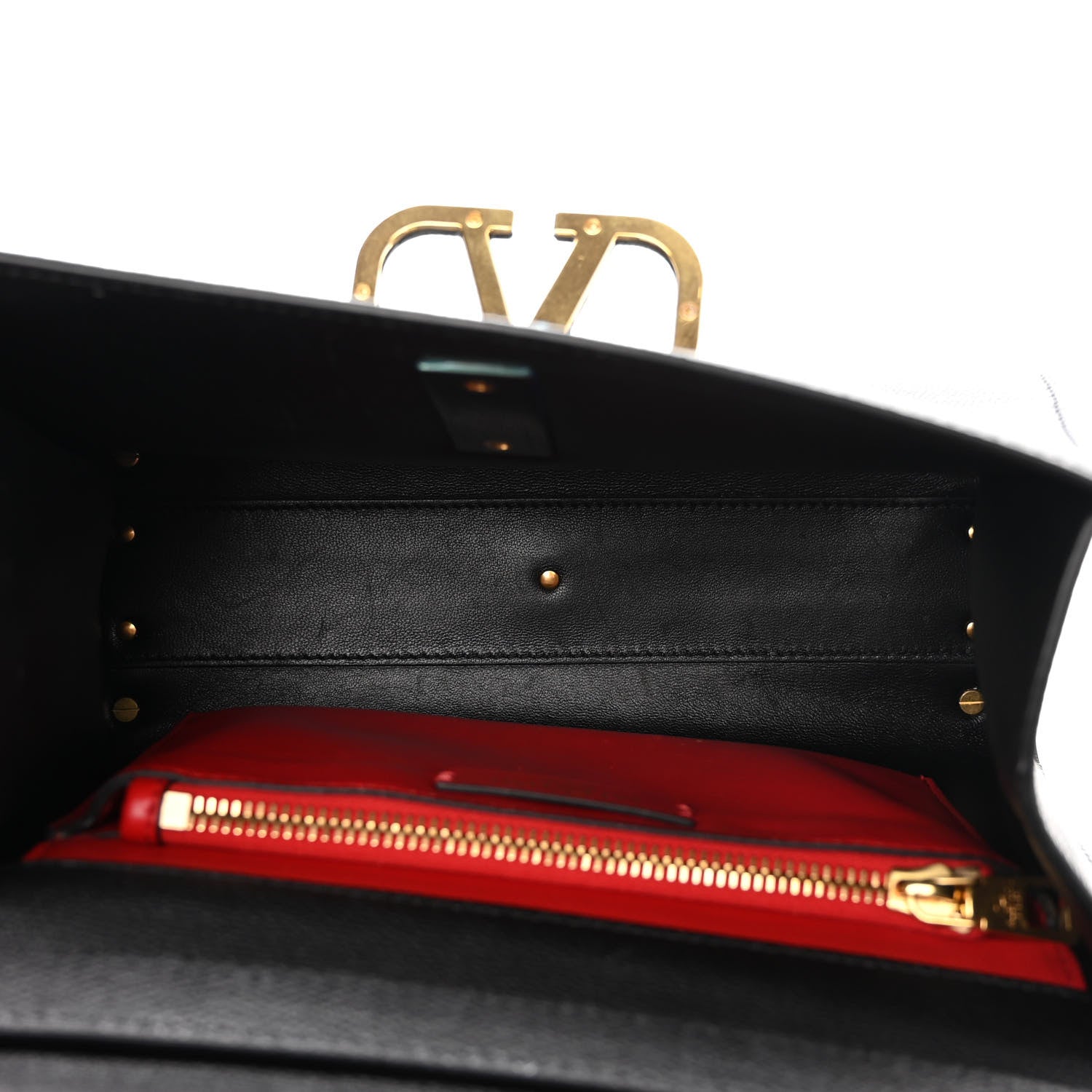 Valentino Garavani Grainy Calfskin Medium VSling Top Handle Bag Black 5 of 10