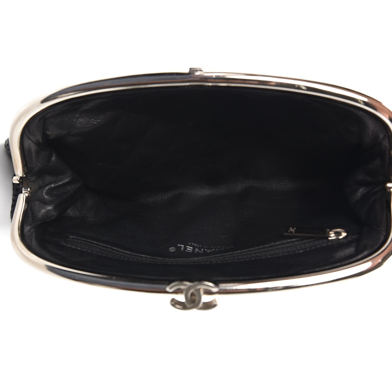 Chanel Lambskin Perforated Timeless Clutch Black 5 of 10