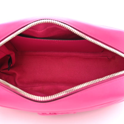 Gucci Calfskin Matelasse Monochrome Small GG Marmont Chain Shoulder Bag Classic Fuxia 5 of 14