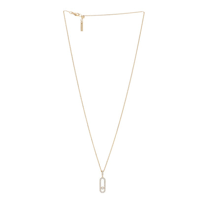 Messika 18K Yellow Gold Diamond LM Move Uno Pave Pendant Necklace 3 of 6