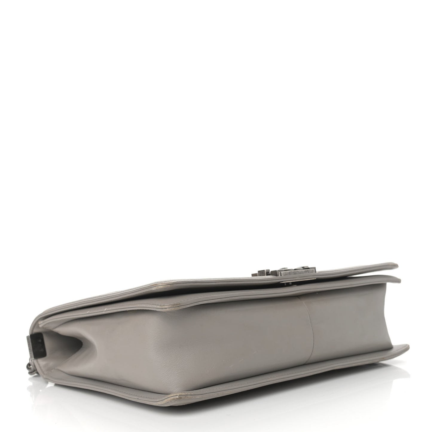 Calfskin Ombre Quilted Large Boy Flap Grey Beige
