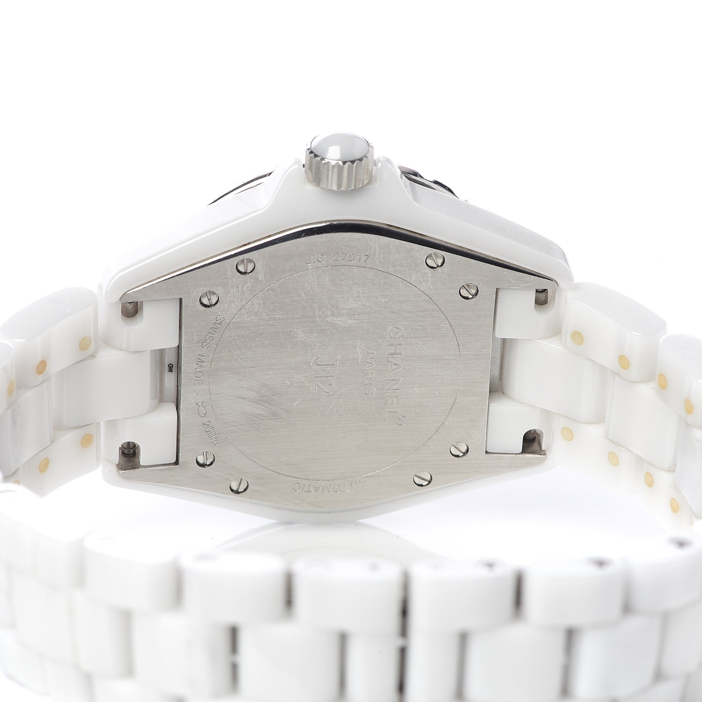 Stainless Steel Ceramic 38mm J12 Automatic Watch White