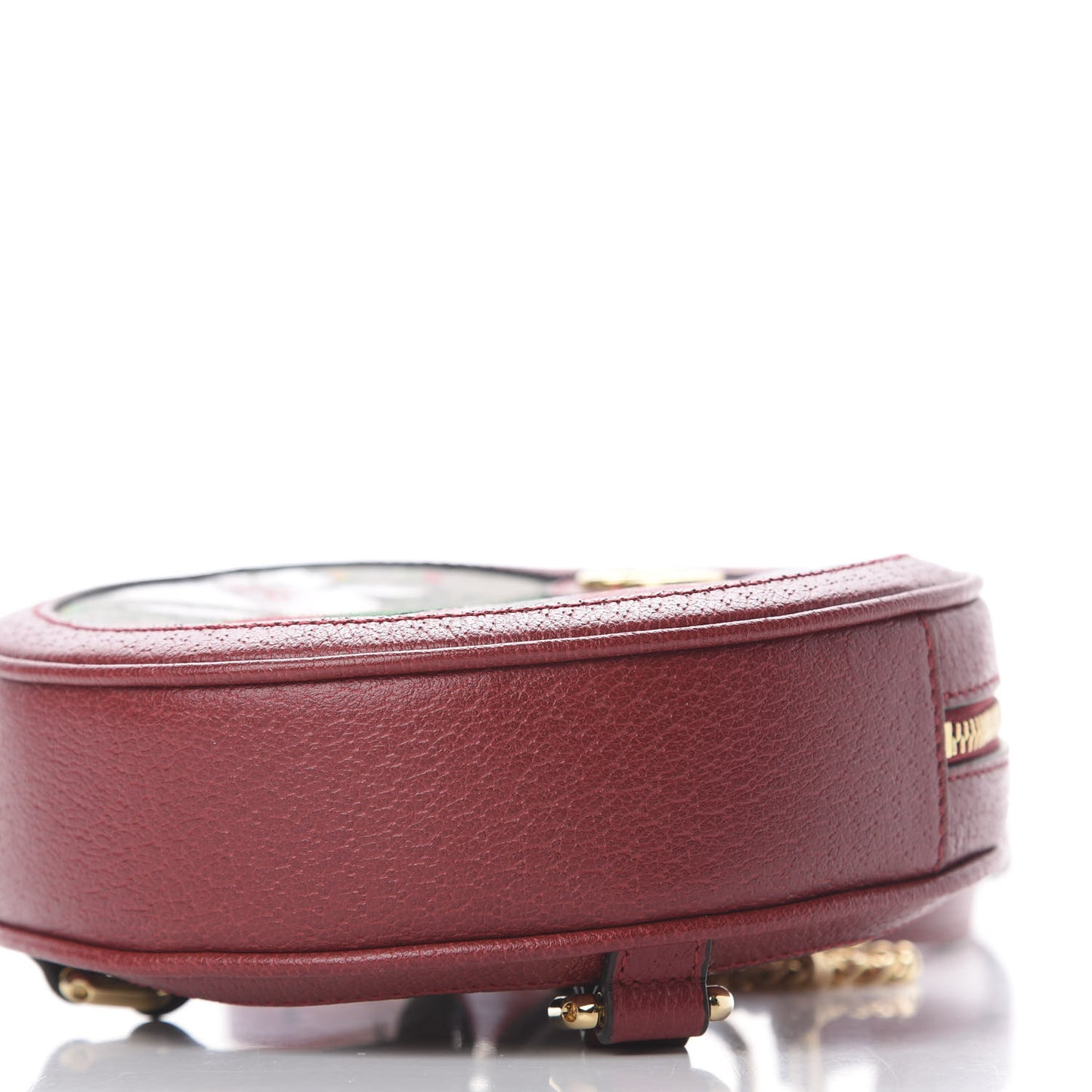GG Supreme Monogram Web Flora Mini Ophidia Round Backpack Red