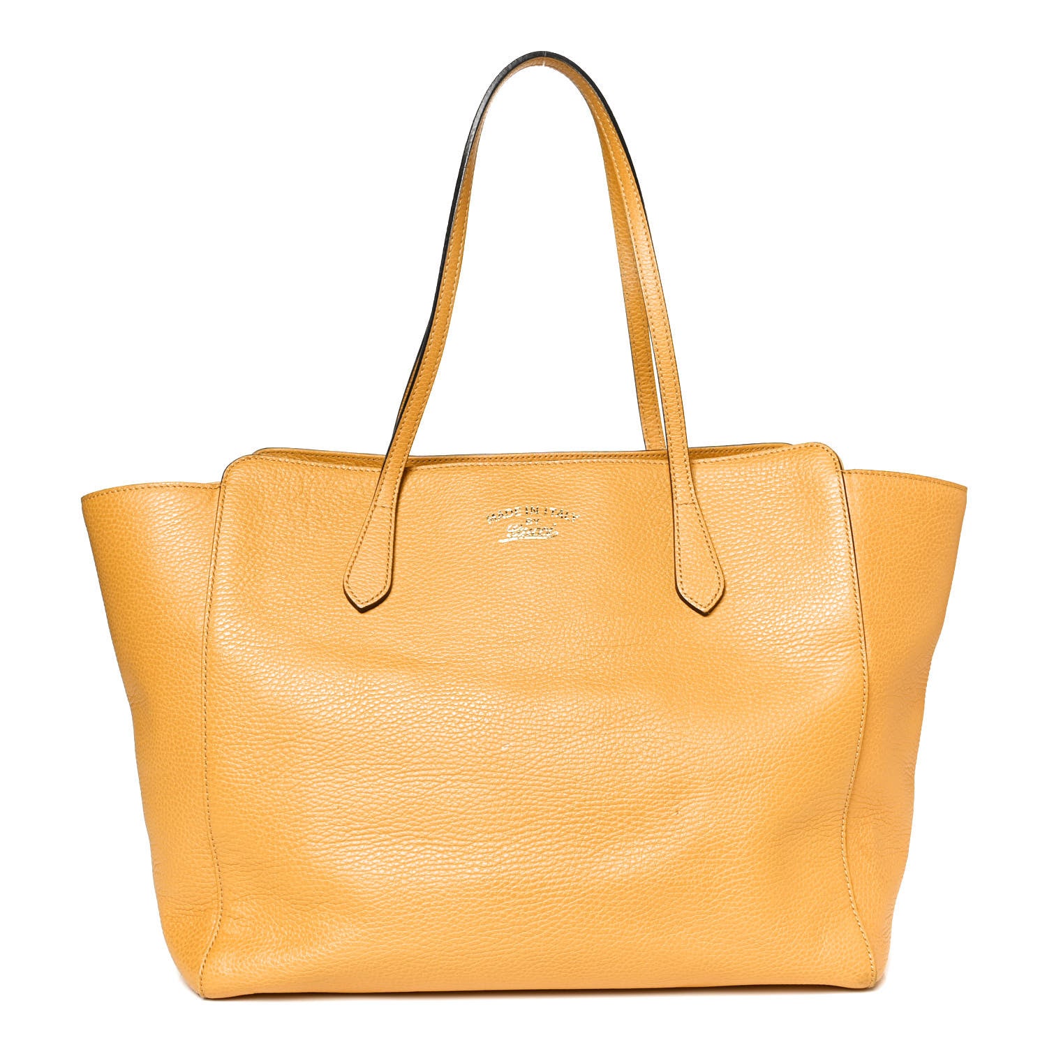 Gucci Dollar Calfskin Medium Swing Tote Yellow 1 of 11