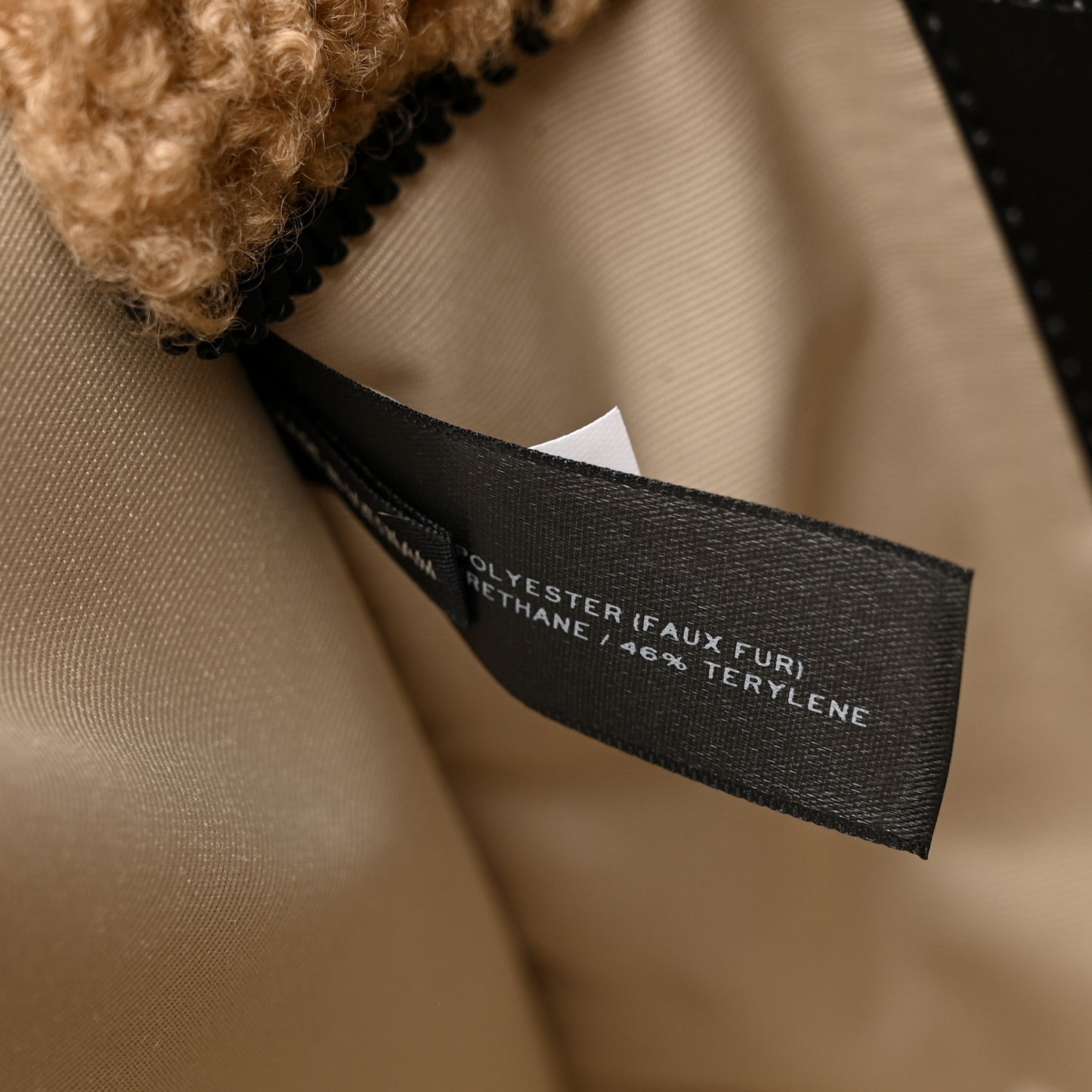 Polyester Cotton Mini The Teddy Traveler Tote Bag Beige