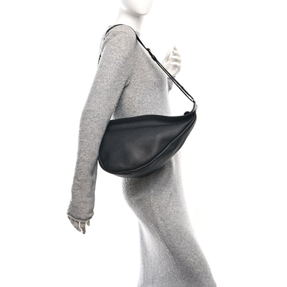 The Row Grained Calfskin Large Slouchy Banana Bag Black 2 of 10