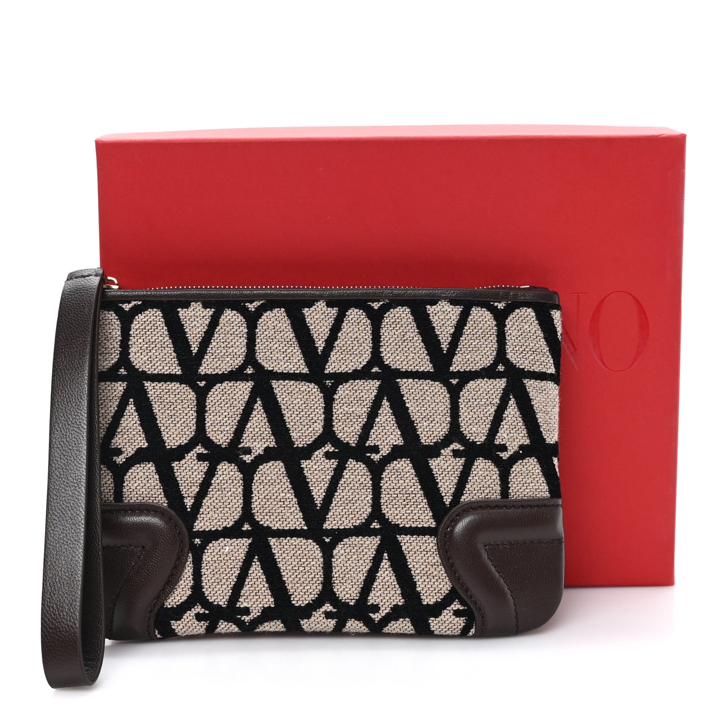 Valentino Garavani Toile Iconographe Pouch Naturale Black Fondant 7 of 7