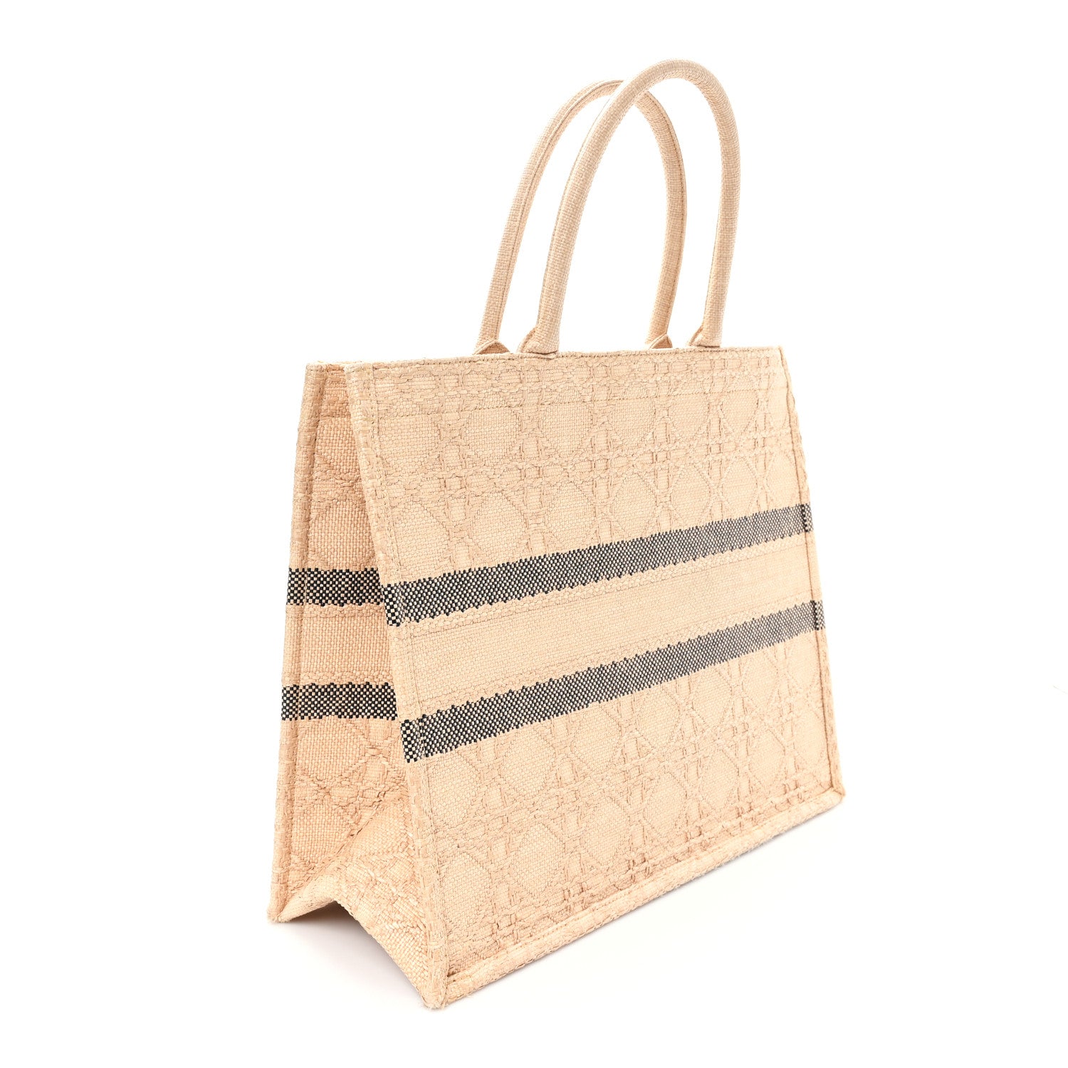 Christian Dior Raffia Cannage Large Book Tote Natural 1817491