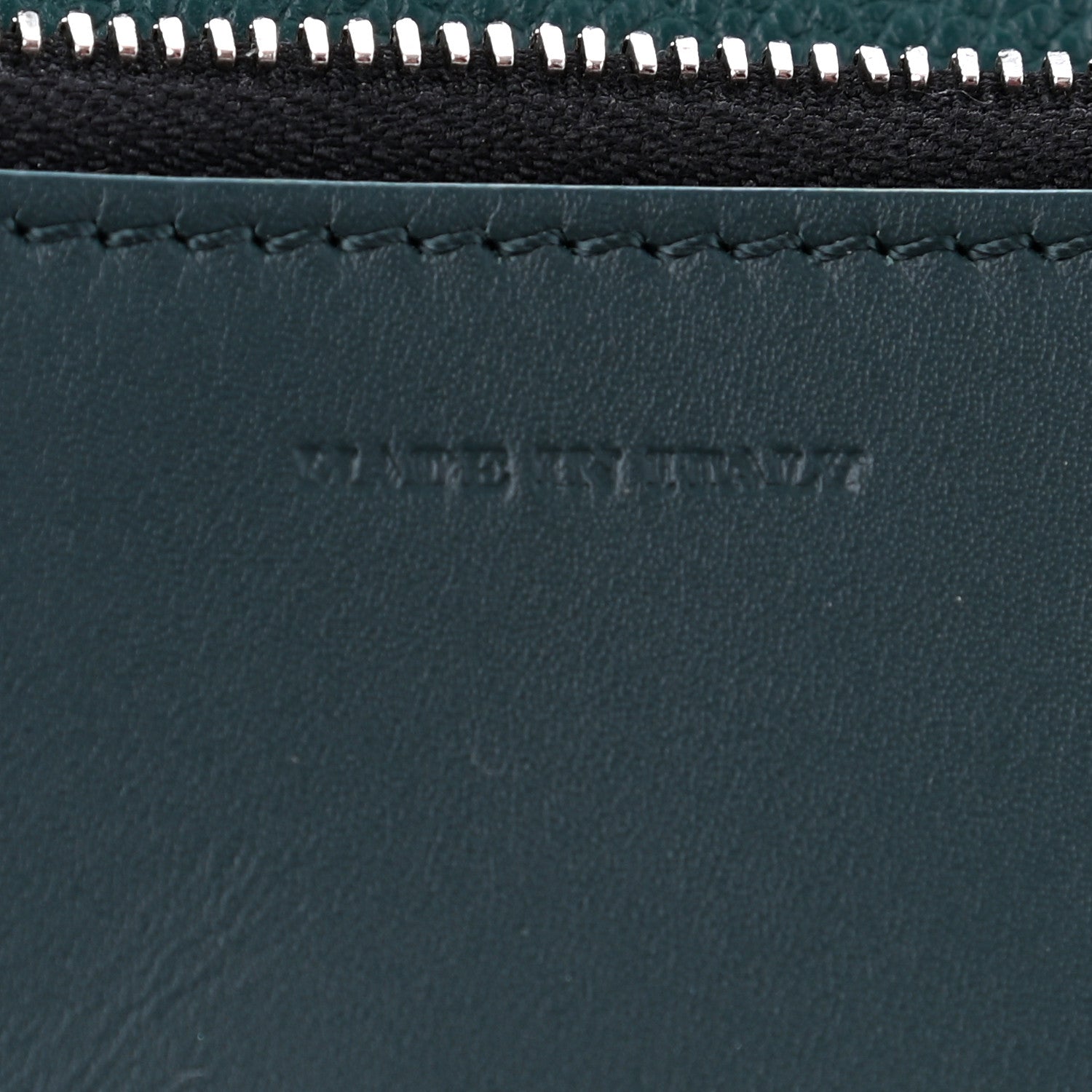 Burberry Grainy Calfskin Zip Pouch Clutch Dark Cyan 8 of 11