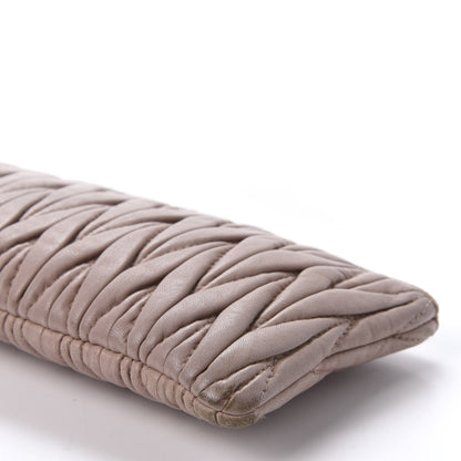 Miu Miu Nappa Matelasse Pouch Cammeo 7 of 13