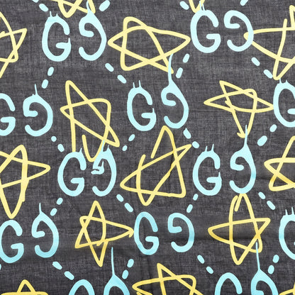 Gucci Modal Silk GucciGhost Print Shawl Black Multicolor 3 of 5