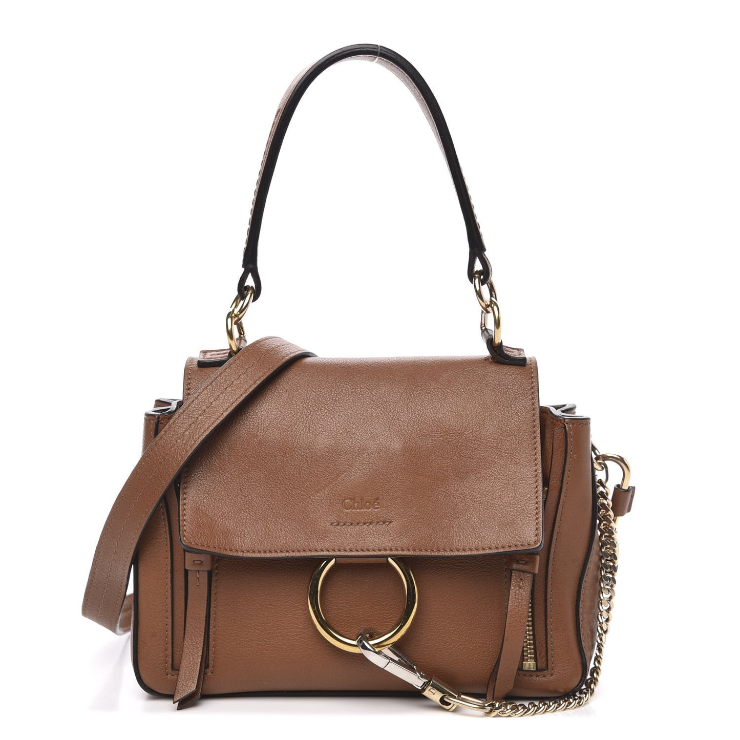 Calfskin Mini Faye Day Shoulder Bag Tan