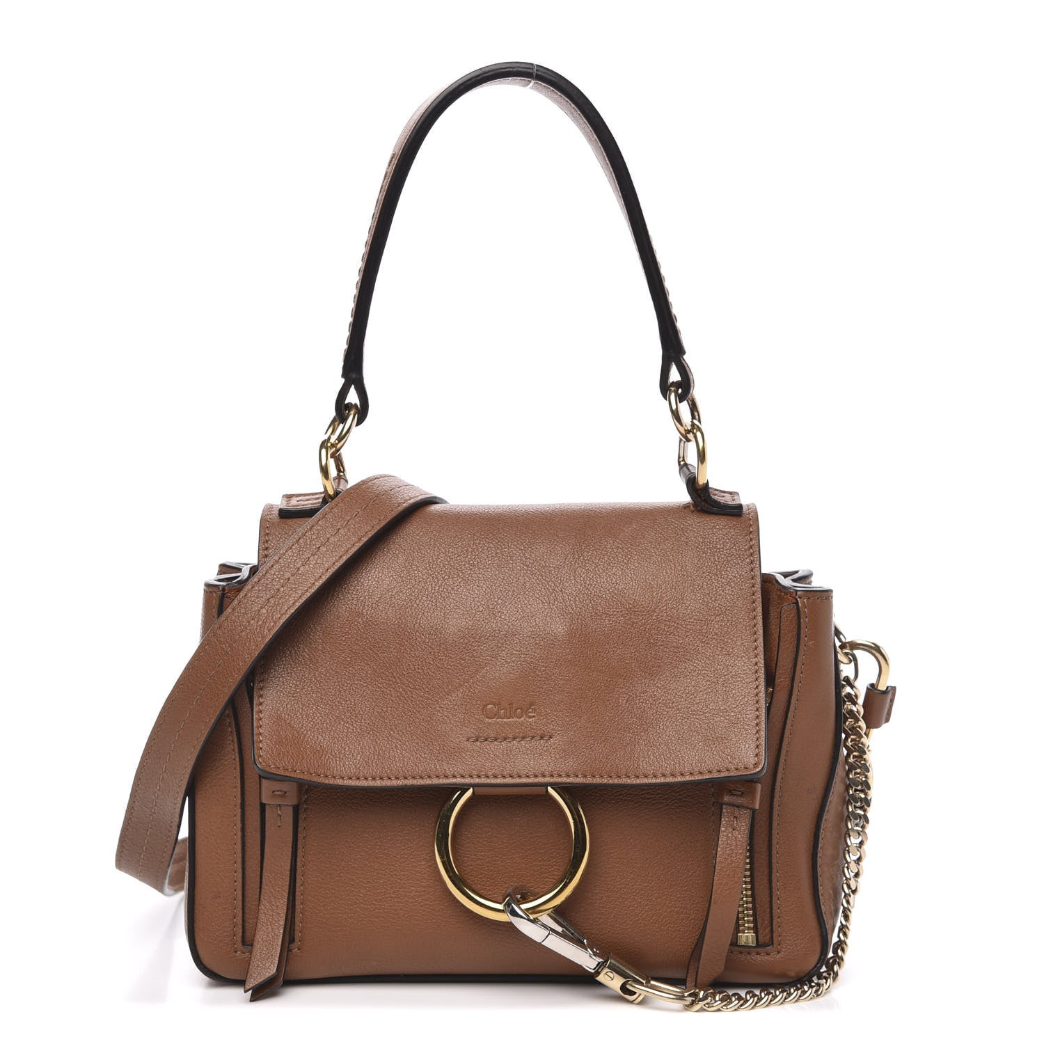 Chloe Calfskin Mini Faye Day Shoulder Bag Tan 1 of 13