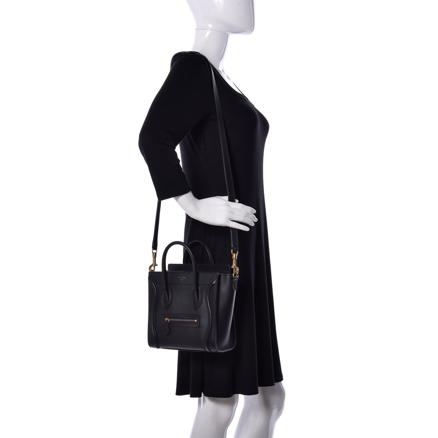 Smooth Calfskin Nano Luggage Black
