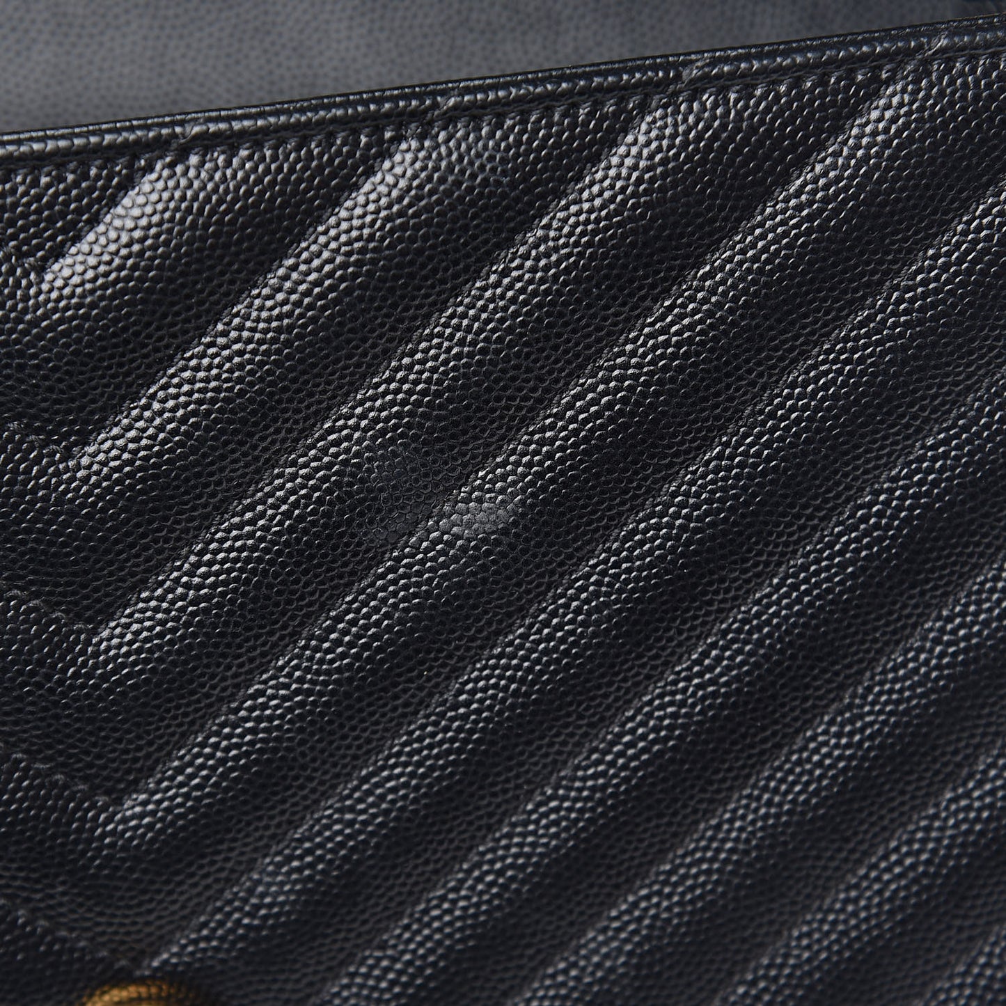 Grain De Poudre Matelasse Chevron Large Monogram Satchel Black