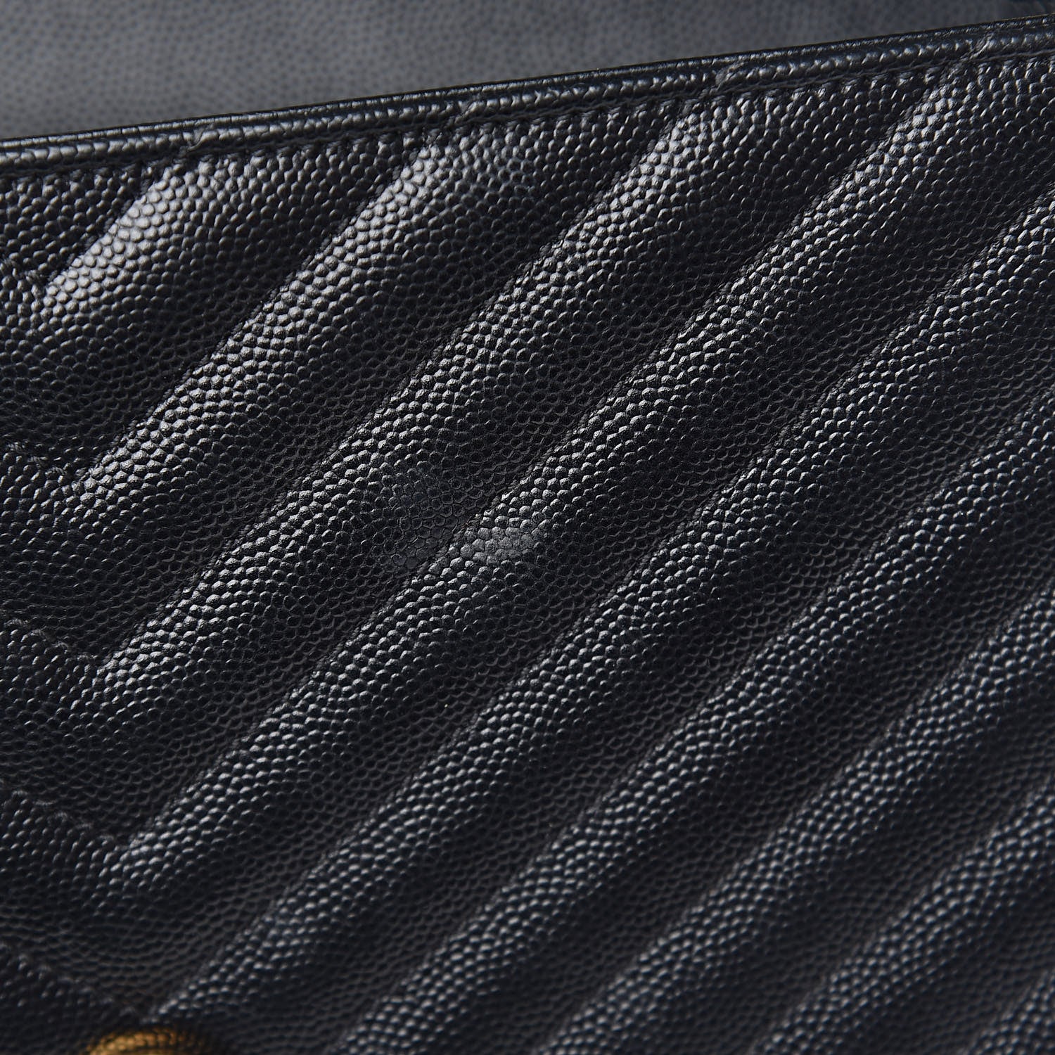 Saint Laurent Grain De Poudre Matelasse Chevron Large Monogram Satchel Black 14 of 14