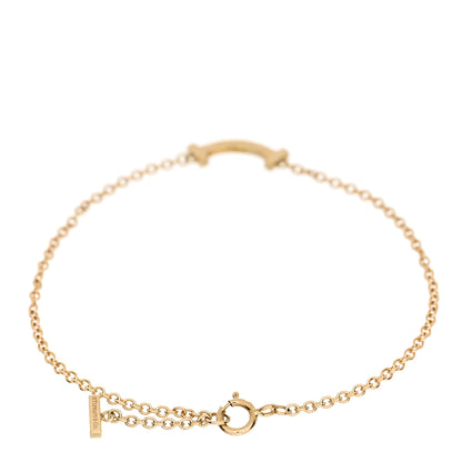 Tiffany 18K Yellow Gold Mini T Smile Bracelet 2 of 3