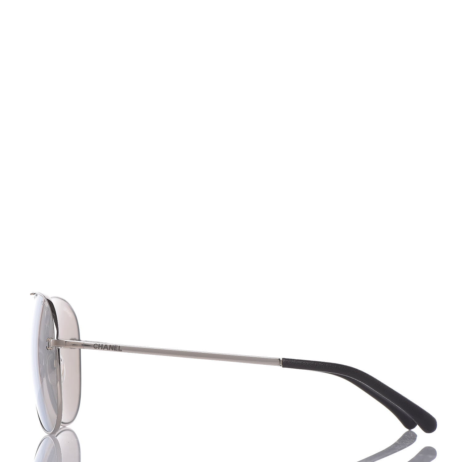 Chanel Metal Aviator CC Sunglasses 4189-T-Q Silver 2 of 8