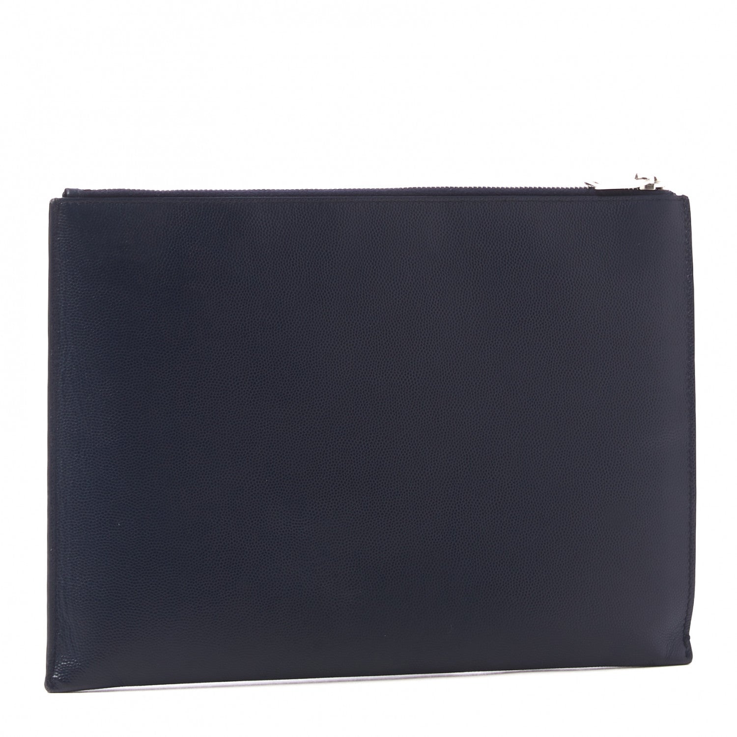 Saint Laurent Grain De Poudre Zipped Tablet Holder Marine 2 of 8