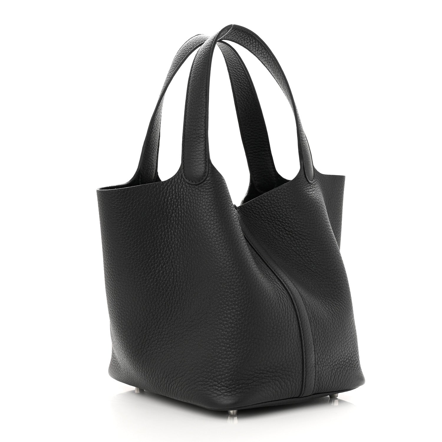 Hermes Taurillon Clemence Picotin Lock 22 MM Black 3 of 11