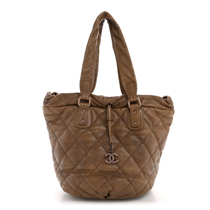 Chanel Lambskin Quilted Cloudy Bundle North South Tote Beige 1 of 14
