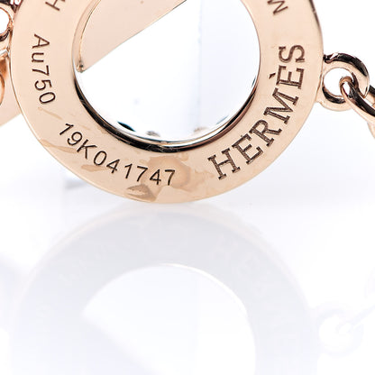 Hermes 18K Rose Gold Black Spinel Finesse Bracelet SH 4 of 6