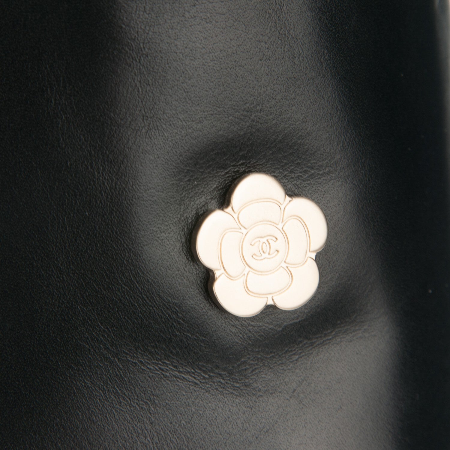 Chanel Calfskin Camellia High Boots 41.5 Black 7 of 7