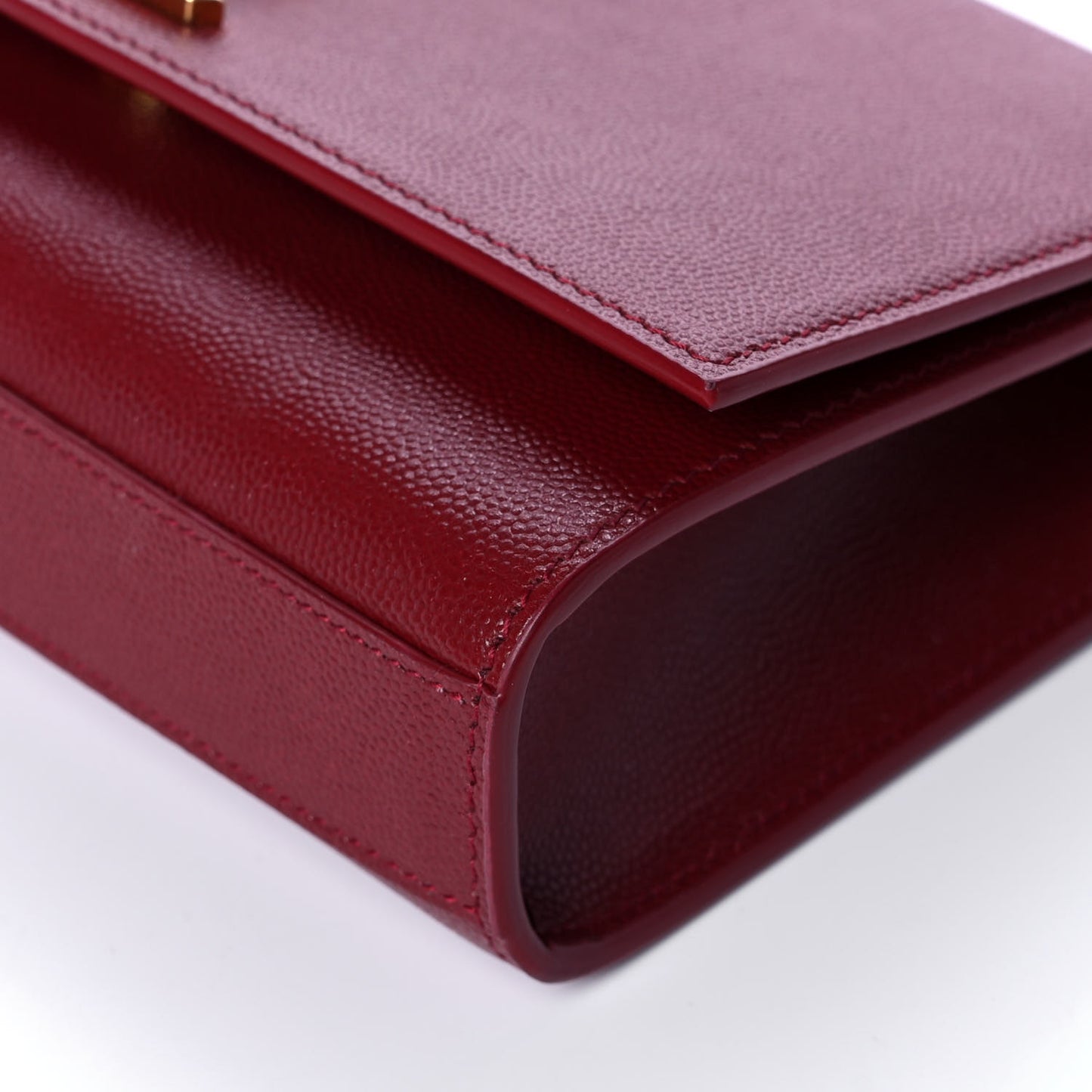 Grain De Poudre Small Monogram Kate Satchel Rouge Eros