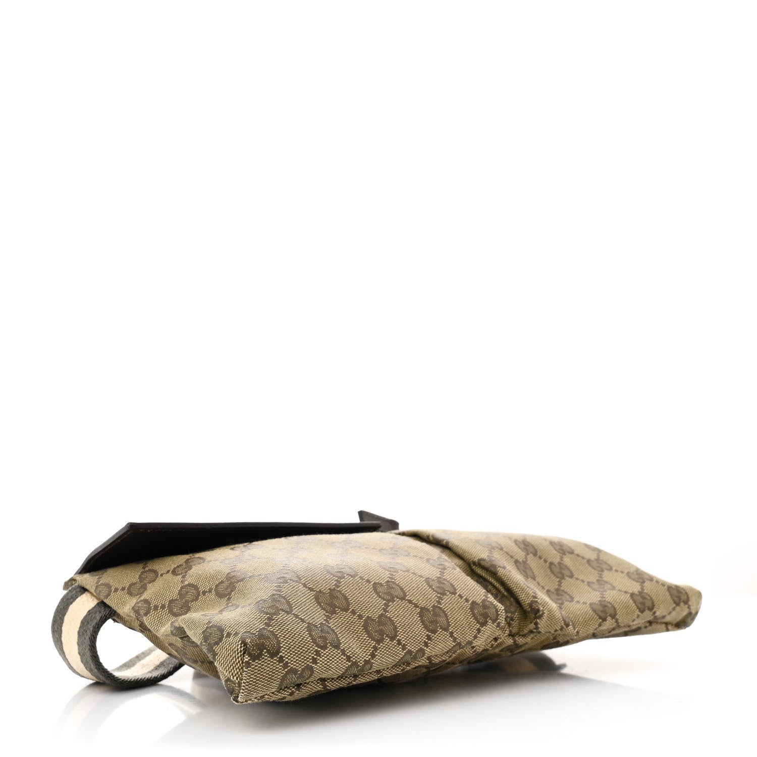 Gucci GG Monogram Double Pocket Belt Bag Green Dark Brown 4 of 10
