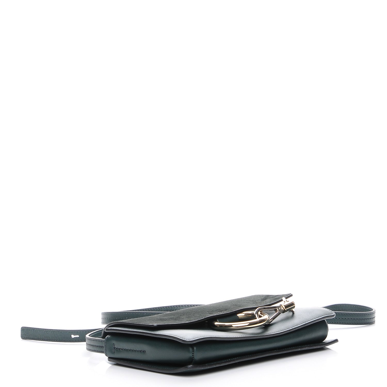 Chloe Suede Calfskin Small Faye Shoulder Bag Forest Green 4 of 9