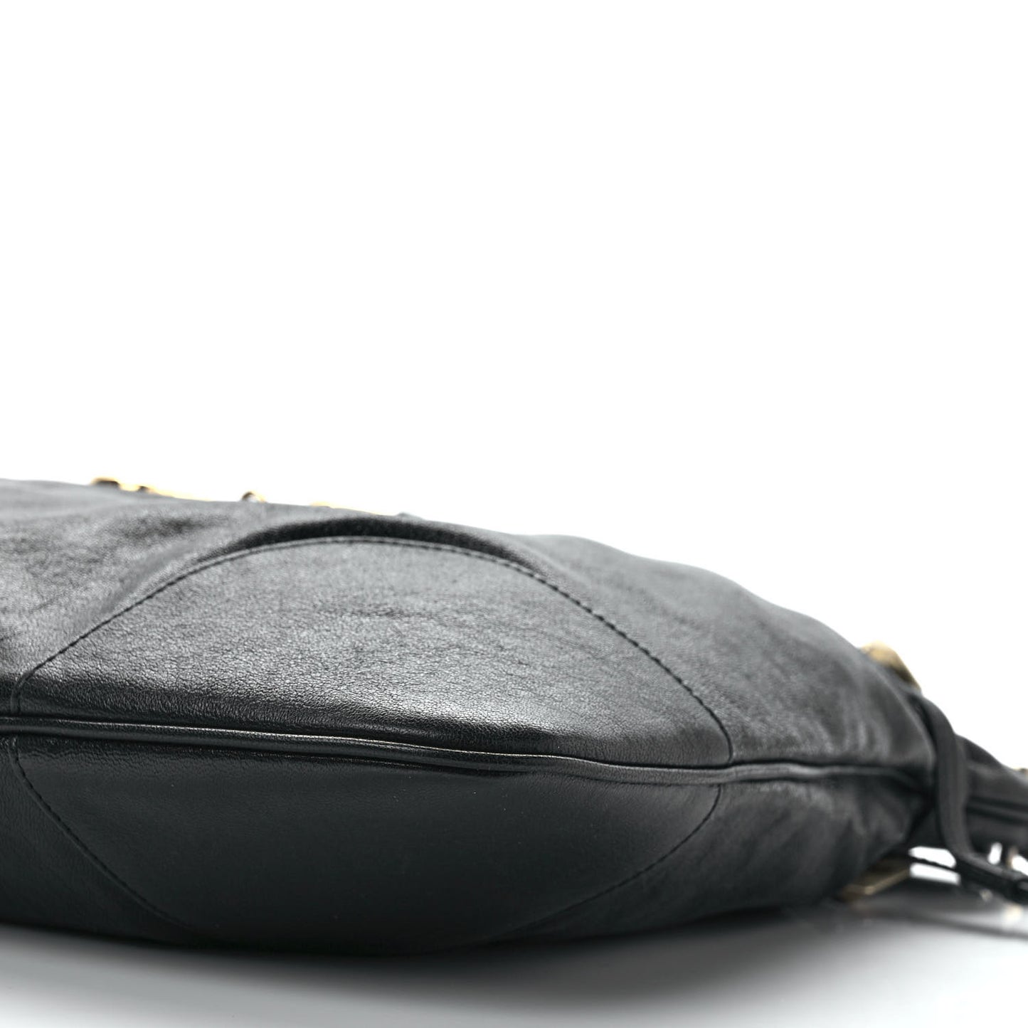 Sakai Calfskin Horsebit 1955 Cinch Top Messenger Bag Black