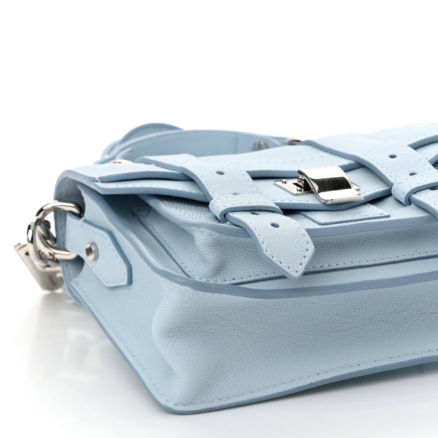 Proenza Schouler Lambskin Micro PS1 Satchel Baby Blue 8 of 9