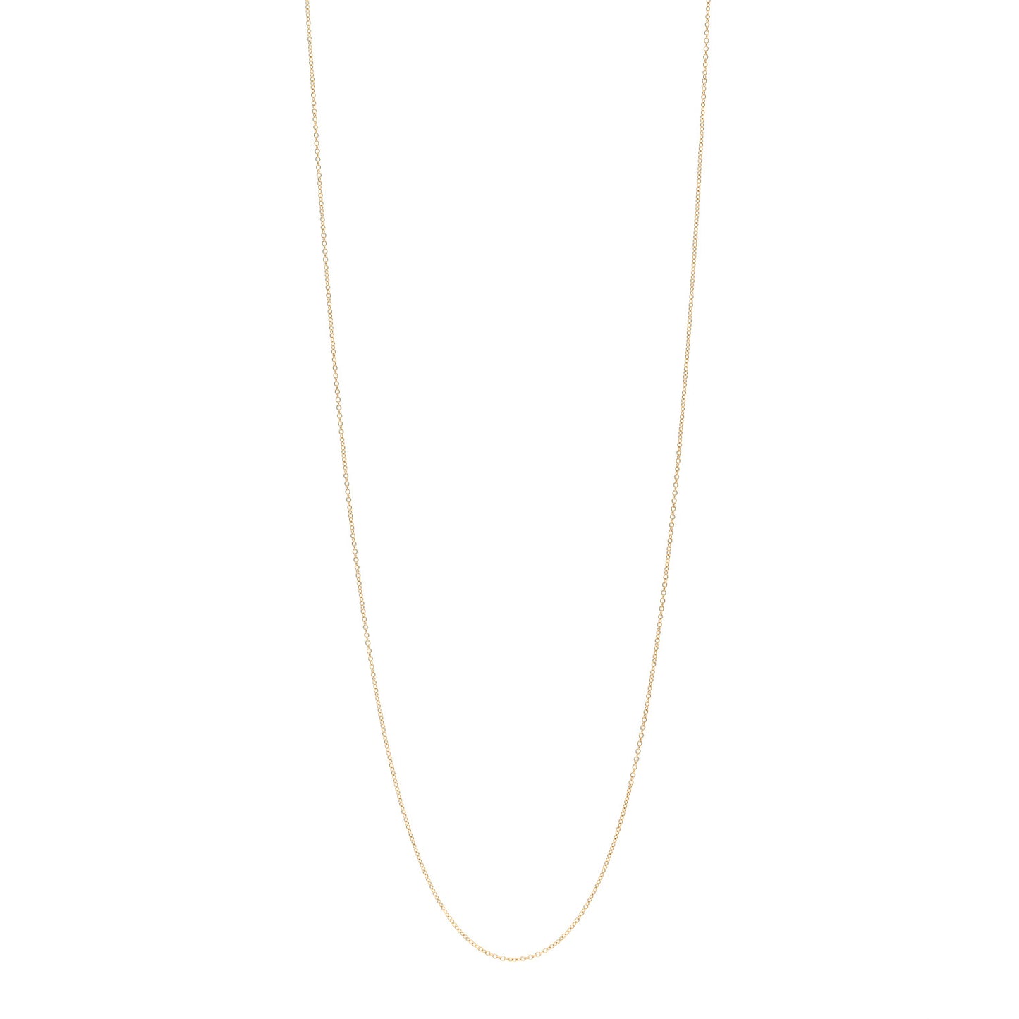 18K Yellow Gold Chain Necklace 24"