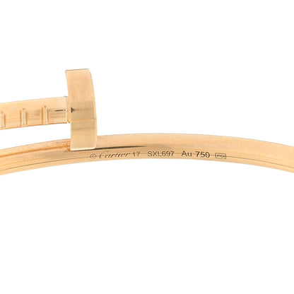 Cartier 18K Yellow Gold Small Juste Un Clou Bracelet 17 3 of 4