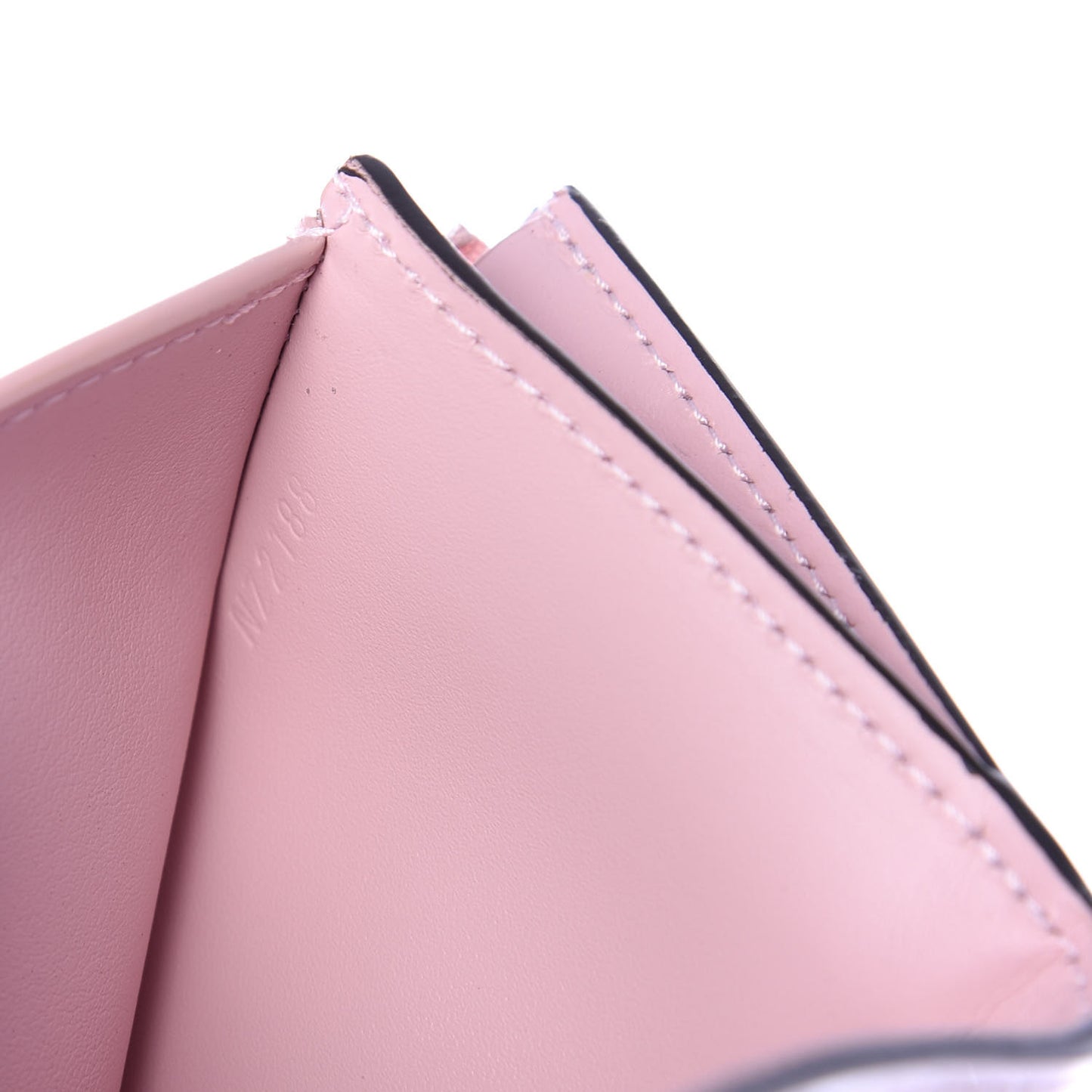 Patent Calfskin Monogram Cherrywood Compact Wallet Rose Ballerine