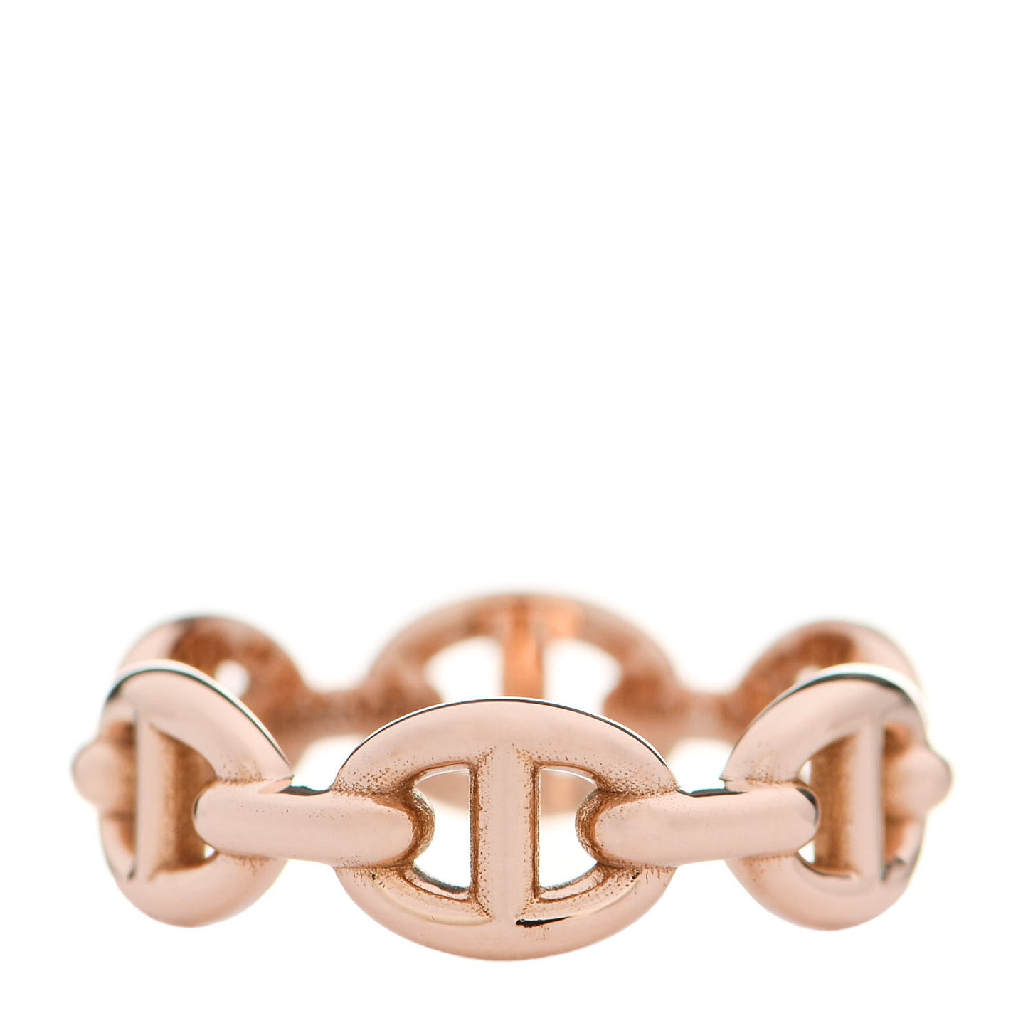 18K Rose Gold PM Chaine D'Ancre Enchainee Ring 50 5.25