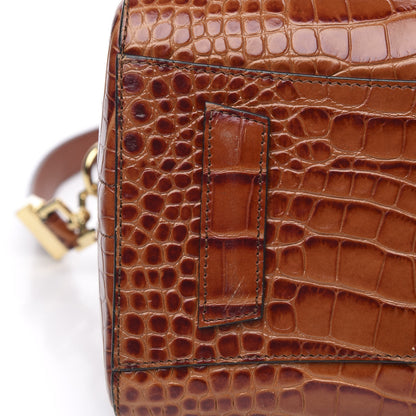 Givenchy Calfskin Crocodile Embossed Small Antigona Cognac 8 of 13