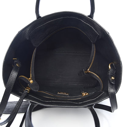 Miu Miu Goatskin Madras Tote Black 5 of 9