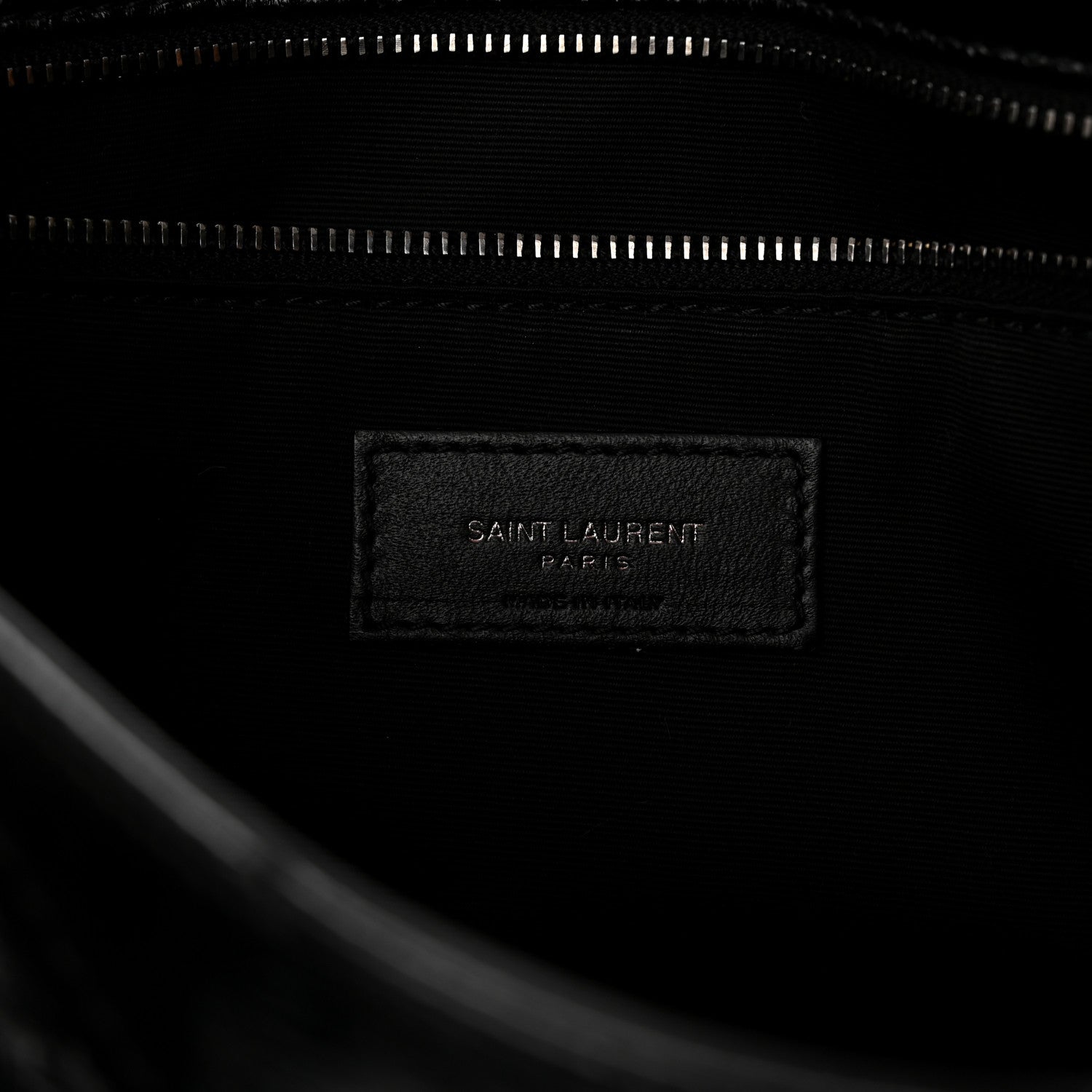 Saint Laurent Crinkled Calfskin Matelasse Monogram Large Niki Chain Satchel Black 6 of 10