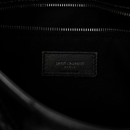 Saint Laurent Crinkled Calfskin Matelasse Monogram Large Niki Chain Satchel Black 6 of 10